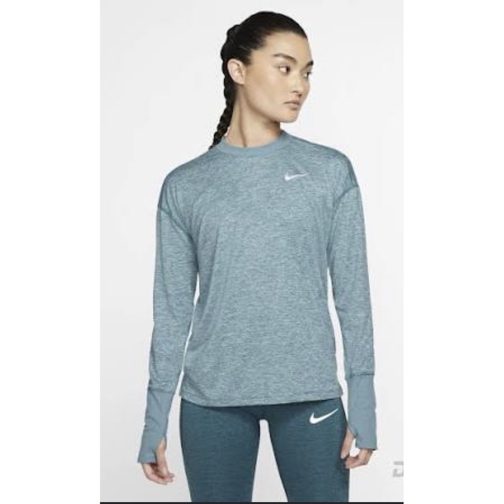 Nike Dri-Fit Running Element Long Sleeve Crew Shirt Women's Large Reflective
